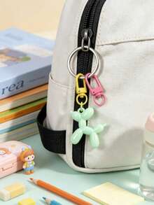 1/5pcs Candy Color Balloon Dog Keychain, Cute Dog Bag Charm, Fashion Key Pendant, Bright Color Balloon Dog Keychain, Creative Animal Keychain; Suitable As Gift For Couples Or Best Friends, Bag Accessory, Party Favor Or Keychain - Multicolor - View 12