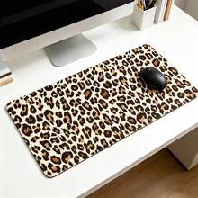 Leopard Print XL Large Mouse Pad With Stitched Edges Long Non-Slip Rubber Base Mousepad Cheetah Animal Laptop Keyboard Mat Desk Pad For Office Home Desk Decor - View 6
