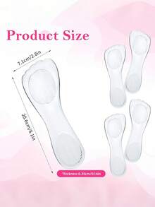 1/2/3 Pairs Commuter Jelly Gel 7/10 Length Socks, Outdoor Beach, All Season - Clear - View 2