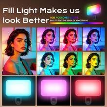 TOKQI Portable Mini RGB Fill Light With Clip,LED Mobile Phone Selfie Light,Adjusted 3 Light Brightness,Rechargeable Phone Selfie Lamp,Mini Clip Fill Light For Phone,Camera, Laptop, Light For Phone For Selfie, Video Conference, Vlog,150mAh - Multicolor - View 5