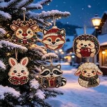 6/3/1pc Christmas Tree Pearl & Diamond Art Hanging Ornament Set, Musical Instruments - A - View 6