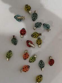 4/10/20/30pcs Ladybug Hair Clips, Girls Mini Ladybug Hair Clips Y2K Punk Decor, Fun Animal Bug Hair Clips Cute Women Bug Hair Clips Suitable For Cosplay Theme Party, Women Carnival Party, New Year Decoration And Daily Wear - Luminous - View 4