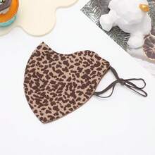 Masker wajah modis dan hangat dengan fungsi tahan angin dan tahan dingin, cocok untuk musim gugur dan musim dingin, desain tebal untuk melindungi wajah dari radang dingin. - Motif leopard retro - View 6