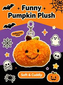 Pumpkin Plush Ornament, Halloween Pumpkin Pendant, Suitable For Clubs, Gifts, And Home Decorations. - A - View 6