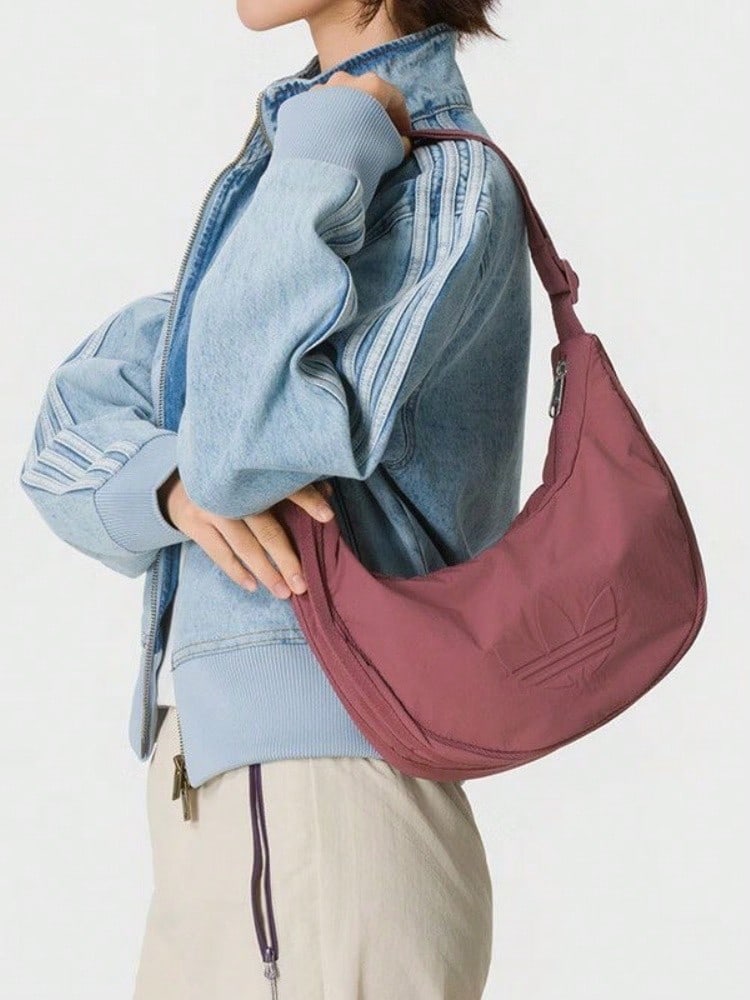 Adidas Originals EVERYDAY ICONS 4.8L Logo Zip-Closure Polyamide Crossbody Bag Women's Red - Rusty Rose - View 1