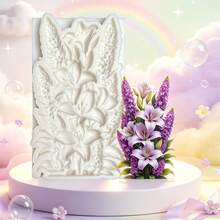 Lily And Hyacinth-Shaped Chocolate Cake Decoration Fondant Mold, Lavender Candy Silicone Mold, Suitable For Wedding Party Dessert Decoration, Making Chewing Gum Flower Paste, Resin Keychain Pendant - View 7