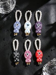 1 buah Liontin Ikan Polka Dot Keramik Aneka Warna, Rantai Mutiara Imitasi Stainless Steel untuk Pembuatan Perhiasan DIY - MultiWarna - View 2