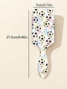 1 buah Sisir Bantalan Udara Motif Piala Dunia Sepak Bola, Sikat Pijat Kulit Kepala untuk Menata Rambut, Hadiah - MultiWarna - View 4