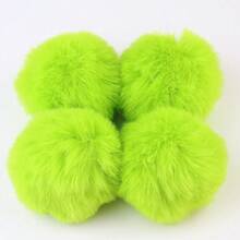8cm Fluffy Pom Poms, Large Multi-Color Plush Balls, DIY Crafts, Wreaths, Decorative Keychains, Clothing Decoration, 4pcs/Bag - Multicolor - View 34