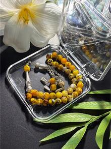 2pcs Ramadan Artificial Crystal 33-Bead 3-Tassel Prayer Beads + Storage Gift Box Set, Portable And Easy To Carry, Essential For Ramadan Daily Prayer, Unisex Prayer Beads Bracelet - Multicolor - View 5