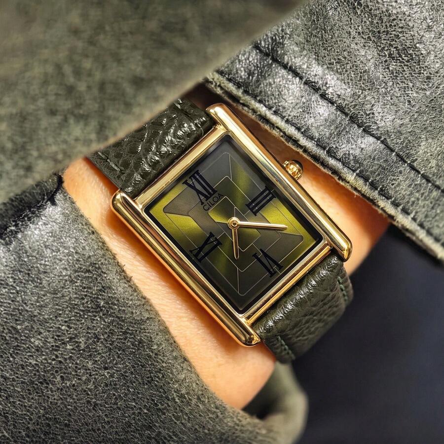 [CILOA]Square High-End Men's Wristwatch, Authentic Brand Sports Style Premium Men's Watch, Ideal Gift For Various Occasions. - Green - View 1