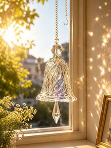 Crystal Light-Catching Bell Pendant - Rainbow Glass Wind Chime Light Catcher - Suitable For Indoor And Outdoor Decoration - Christmas Gift - Suitable For Home And Garden - Multicolor - View 4