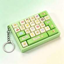 1pc Mini 26-Key Keyboard Button Fingertip Press Creative Keychain Backpack Pendant Stress Relief Toy - Multicolor - View 6