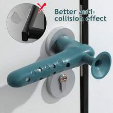 10pcs Silicone Door Handle Suction Cup Protective Covers, Noise Reduction, Anti-Static, Anti-Collision Door Bumpers, Suction Cup Anti-Collision Pads, Suitable For Bedroom, Office, Perfect For Cold Weather Use (Gray, Blue, Yellow) - Multicolor - View 13