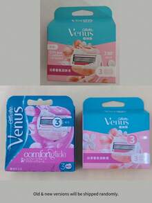GILLETTE 3pcs/1pack Venus Comfort Glide White Tea Women's Razor Replacement Blades 3-Layer Blade Replacement Blades Smooth Shave Suitable For All Skin - Multicolor - View 11