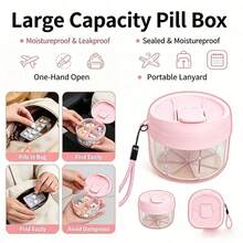 Latest Mini Portable 7-Compartment Pill Box, Vitamin Storage Box, Anti-Confusion Opening Design - View 10