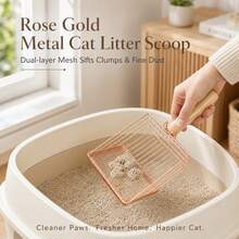 Stainless Steel Cat Litter Scoop - Rust-Resistant & Large Capacity For Hassle-Free Cat CareCrafted From Premium Stainless Steel, - Rose Gold - View 3