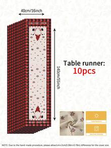 1pc Christmas Gnome Snowflake Design Christmas Decoration Table Runner Tablecloth Long Strip Table Cloth Faux Linen Polyester Material Gift Protective Cover Rectangular Washable Suitable For Home Dinner Coffee Table Kitchen Dining Room Decor Party Scene Decoration Home Decor Outdoor Patio Table Runner Entryway Fireplace Mantle Decor - Multicolor - View 13