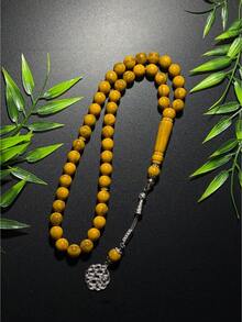 1 buah Tasbih Doa Ramadan Baru dari Resin 45 Manik dengan Rumbai Logam Tunggal, Gelang Doa Ramadan Universal, Tali Tangan Religius Portabel - MultiWarna - View 5