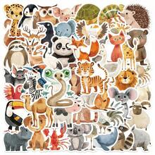 500pcs Cute Cartoon Animal Stickers, Watercolor Animal Stickers, Zoo Stickers, Decorative Stickers, Stationery Stickers, Waterproof Vinyl Stickers, Suitable For Water Bottles, Computers, Laptops, Phones, Luggage, Notebooks, Refrigerators And More - Multicolor - View 1