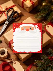 1/2/5PCS Santa Claus Theme Sticky Notes, Square Christmas Sticky Notes Santa Claus Snowman Memo Pads Cute Holiday Self-Adhesive Note Pads Office School Home Book Sticky Notes, 75x75mm Square Sticky Notes, 100 Sheets Total, Removable Backing, Suitable For Office, Home And Daily Use - Multicolor - View 8