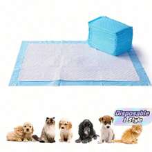 Pet Urine Pads/Diapers - Blue and White - View 2