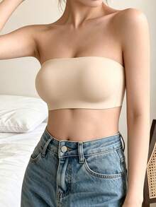 Dreamivo 2 Buah Bra Tanpa Tali dan Tanpa Jahitan untuk Wanita, Tanpa Bantalan, Bra Tanpa Kawat Model Tank Top Bandeau, Bra Tanpa Punggung yang Nyaman dan Tidak Terlihat - MultiWarna - View 5