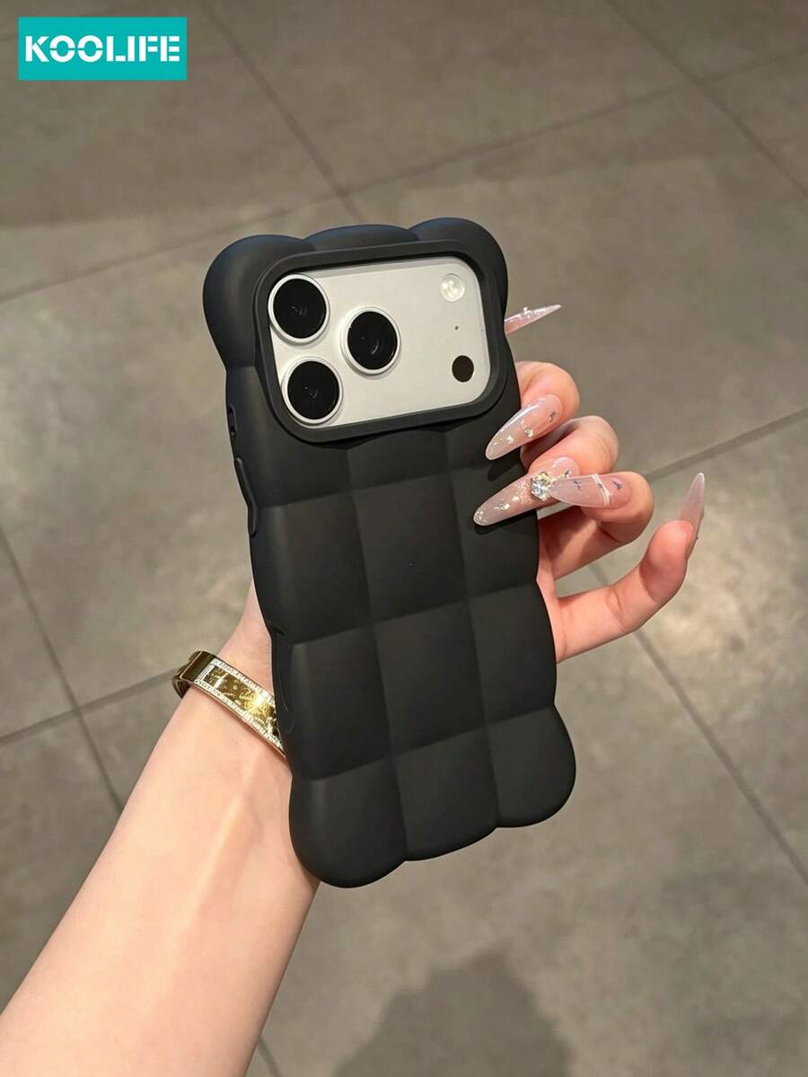 KOOLIFE 3D 矽膠 TPU 雲朵純色防震手機殼,相容 iPhone 18 Pro/18 Pro Max/17 Pro Max/16 Pro Max/15 Pro Max/14 Pro Max/13 Pro Max/17 Pro/16 Pro/15 Pro/14 Pro/13 Pro/17/16/15/14/13 機型;適合男女日常配戴與節日禮物選擇 - 黑色 - 查看 1