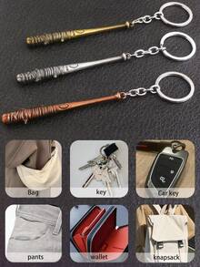 1pc Mini Baseball Alloy Keychain, Car Keychain, Keychain Accessory, Birthday Festival Party Event Souvenir, Friend Gift - Multicolor - View 12