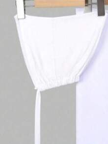 Set 2 Potong Syal dan Bandana Topi Wanita Serbaguna, Set Topi Dasar Hijab untuk Festival, Cocok dengan Abaya, Topi Elastis, Kombinasi Topi Syal Sifon, Set Kasual - Putih - View 8