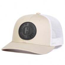1pc Men's Trucker Hat With H Letter Leather Patch Baseball Cap Street Fashion Outdoor Sun Protection Casual Mesh Cap For Spring Autumn Travel Beach Vacation - Multicolor - View 12
