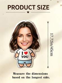 1pc DIY Customized Personalized Creative Pillow/Cushion, Gift For Girlfriend/Wife, Home Decor | Holiday Decoration | Wedding | Birthday Gift | Anniversary | Children's Gift, Suitable For Halloween, Christmas, Thanksgiving, Valentine's Day - Upload Picture Customization - View 10