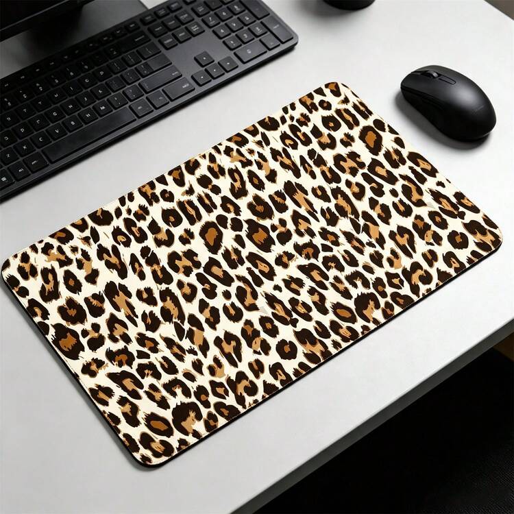 Leopard Print XL Large Mouse Pad With Stitched Edges Long Non-Slip Rubber Base Mousepad Cheetah Animal Laptop Keyboard Mat Desk Pad For Office Home Desk Decor - View 8