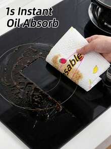 Reduce 90% Strong Stain Removal Microfiber Kitchen Dishcloth Roll, Multi-Functional Soft Highly Absorbent Dish Cloth, Glass Cleaning Cloth, Lint-Free No Water Stains, Suitable For Car Cleaning, Kitchen Utensils, Bathroom Cleaning, Household Cleaning Supplies - A - View 1