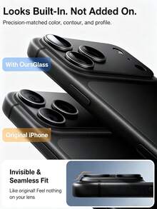 1-Pack [2026 New] 9H Tempered Glass Camera Lens Protector Compatible With Iphone Duo/18 Pro Max/18 Pro/17 PRO MAX/17 PRO, Graphite Color, Armor-Grade Shatterproof, HD Clear, Anti-Scratch, Anti-Fingerprint, 1:1 Precision Fit, Bubble Free, Easy Install, Case Friendly, Birthday Gift For Friends & Family - Black - View 5