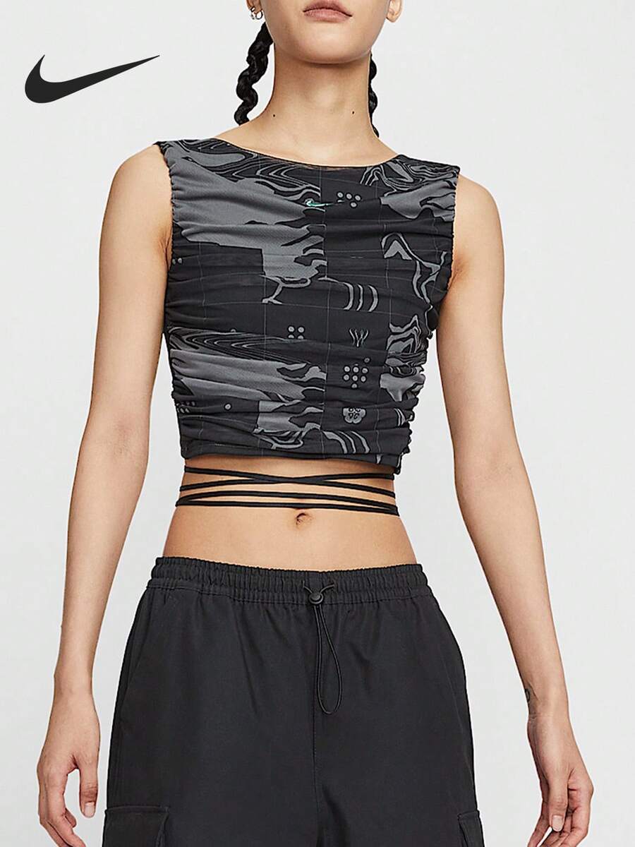 Nike 2025 Autumn Women's Short Sleeveless Fitted Mesh Tank Top HM4955-084 - HM4955-084 - View 1