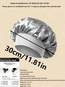 1 buah Topi Tidur Sutra Satin Panjang, Topi Tidur Wanita, Topi Tidur Sutra dengan Tali Serut, Cocok untuk Rambut Kepang dan Keriting, Topi Tidur Satin Ukuran Besar dengan Karet Elastis - MultiWarna - View 2