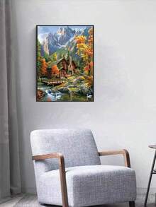 1pc DIY Diamond Painting Sticker Embroidery Landscape Running Water Home Decor Full Drill 30*40cm/40x50cm - Sets - View 3