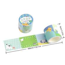 1 cuộn băng keo cắt sẵn có thể viết, series Flat Cat Diary, minh họa mèo phong cách Hàn Quốc tối giản dễ thương, vật liệu trang trí đa năng cho scrapbook, sách collage, album ảnh, nhật ký, viền cảnh, dùng ghi ngày tháng, ghi chú, tin nhắn, ghi chép thời gian, đồ dùng học sinh thiết yếu mùa tựu trường - 1 cuộn - Xem 5