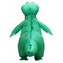 Adult Inflatable Crocodile Riding Costume, Green Alligator Blow Up Suit, Funny Cosplay Outfit For Halloween, Christmas, Stage Show - Multicolor - View 4