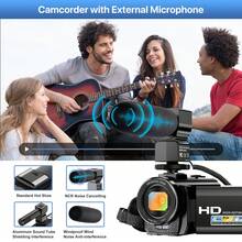 Nicamery FHD 1080P 高畫質數位攝錄機 24.0MP 紅外線夜視錄影機 16倍數位變焦 便攜相機 3.0 吋 270 度旋轉螢幕 家用手持 Vlog 錄影設備 防震 便攜 2 顆大容量電池 附 32GB 記憶卡 - 黑色 - 查看 3