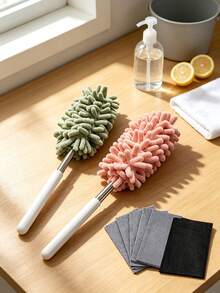 Extendable Ultra-Fine Fiber Ceiling Fan Duster Cleaner Adjustable From 13 To 31.5 Inches Washable Suitable For High Ceilings Furniture And Car Cleaning Fan Cleaner Multipurpose Dust Cleaner Easy To Clean Dust Household Items Cleaning Tools - Multicolor - View 8