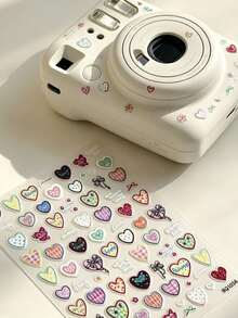 1 Set Sticker Book, Vintage Plaid Heart And Cool Star Patterns, Transparent Decorative Stickers, Suitable For Nail Surface Decoration - RQ1056/1057 - View 7
