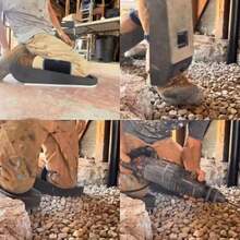1pc Knee Pad With Strap, Made Of EVA Material, Foam Sponge, Home Decor, Yard Maintenance, House Renovation, Floor Installation, House Repair, Removal, Construction Work, Suitable For People Who Don't Want To Stand/Bend For Long, Relax Your Waist, Relieve Knee Pain. Home Essential, Holiday Gift For Husband, Father, Son - Grey - View 6