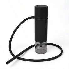 Portable Car Water Pipe Set, Mini Travel Handheld Water Pipe Kit, Heat-Resistant Shell With Silicone Hose, Detachable Compact Water Pipe, Easy To Carry, Suitable For Car Travel, Outdoor, Party, Home Leisure, Halloween, Back To School, Christmas - Black - View 10