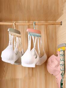 1PC 8-Hook Underwear & Camisole Hanger, Wave Design Wall-Mounted Hook Rack For Home And Dorm, No-Damage Drying Rack - Multicolor - View 3