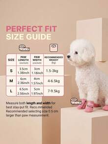 DomKim 4 Pairs Waterproof Dog Shoes (Easy On/Off) - Winter Paw Protection Boots, Detachable, Washable And Reusable Pet Boots, Suitable For Small And Medium All Dog Breeds (Poodle, Bichon, Shar Pei), Non-Slip And Stain-Resistant, Perfect For Walking, Vet Visits, Snowy And Rainy Days. - Pink - View 3