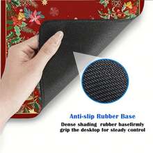 Christmas Red Persian Retro Style Large Mouse Pad Rubber Non-Slip Lock Edge Craft Desk Mat Suitable Gaming Office Accessories - View 5