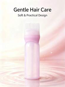 Hair Dye Applicator Bottle With Comb Nozzle, Root Dyeing Comb Bottle With Scale Markings, Reusable Salon And Home Hair Dyeing Bottle - A - View 2