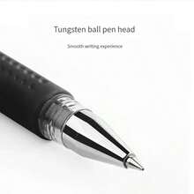 15Pcs 0.5mm Quick-Dry Black Gel Rollerball Pen, Smooth Writing, Ultra-Fast Drying, With Pen Clip, Suitable For Office And Study - Sets - View 5